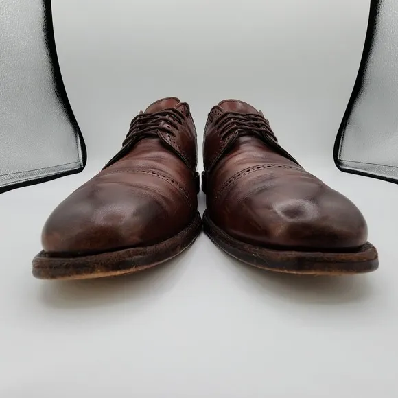 Allen Edmonds Yorktown Derby Shoes Mens 9.5 D Cap Toe Made USA Leather Soles