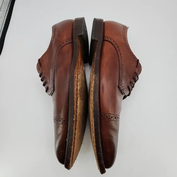 Allen Edmonds Yorktown Derby Shoes Mens 9.5 D Cap Toe Made USA Leather Soles