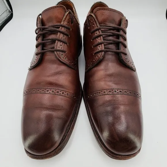 Allen Edmonds Yorktown Derby Shoes Mens 9.5 D Cap Toe Made USA Leather Soles
