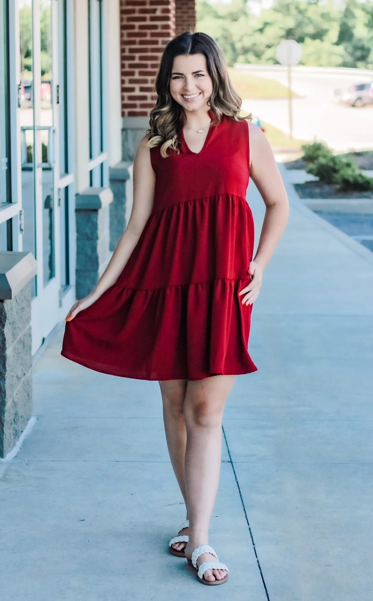 Always Gonna Love You Dress in Deep Red