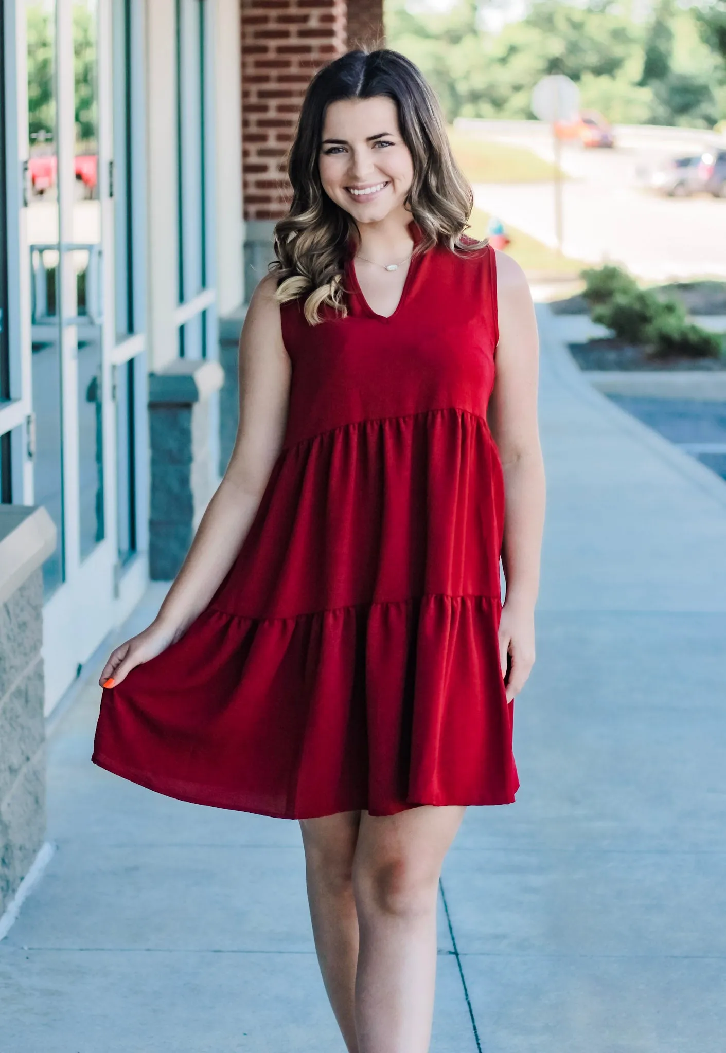 Always Gonna Love You Dress in Deep Red