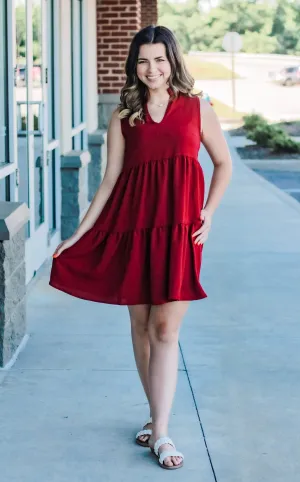 Always Gonna Love You Dress in Deep Red