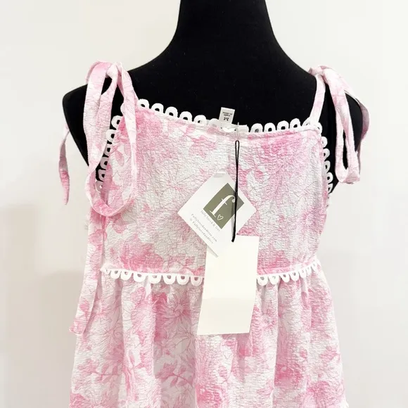 &amp;MERCI SWEET GARDEN TIERED MINI DRESS M