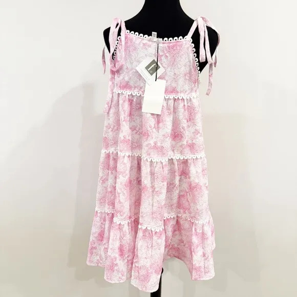 &amp;MERCI SWEET GARDEN TIERED MINI DRESS M