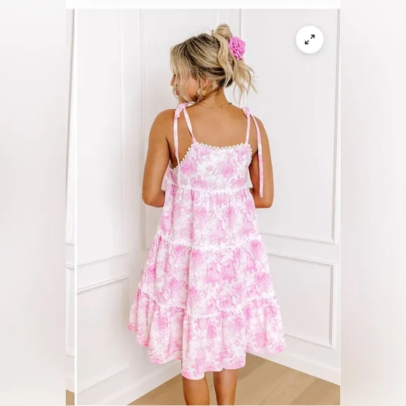 &amp;MERCI SWEET GARDEN TIERED MINI DRESS M
