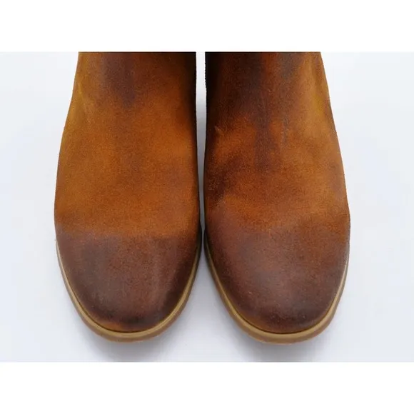 Antelope Ofelia Womens 5 Ankle Boots Brown Suede Fur Trim Side Zip Bootie EUR 36