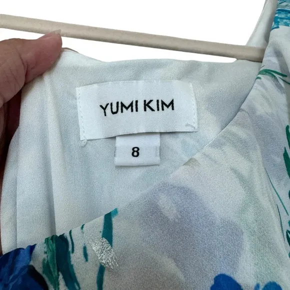 Anthro Revolve Yumi Kim Love Always OneShoulder Maxi Dress Love is King WhtBlu 8