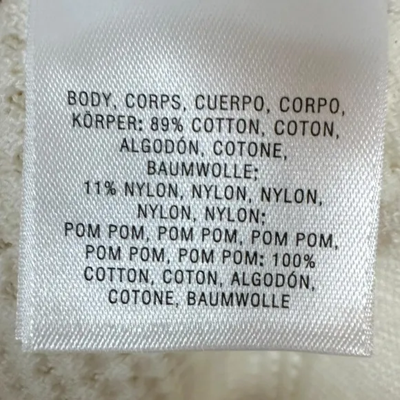 Anthropologie Emilia Pommed Pullover Sweater Small Pom Pom Boat Neck Whimsical