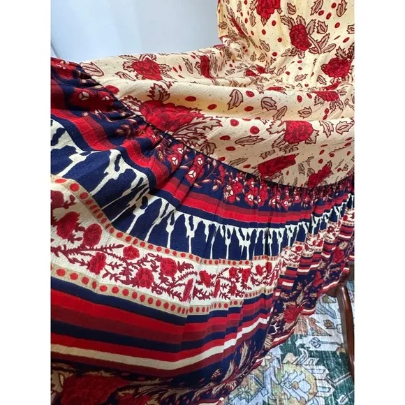 Anthropologie Faithfull Melia Midi Dress Boho Floral Size 6