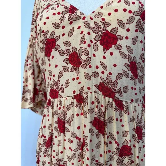 Anthropologie Faithfull Melia Midi Dress Boho Floral Size 6