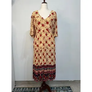 Anthropologie Faithfull Melia Midi Dress Boho Floral Size 6
