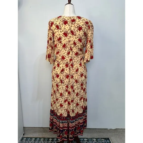 Anthropologie Faithfull Melia Midi Dress Boho Floral Size 6