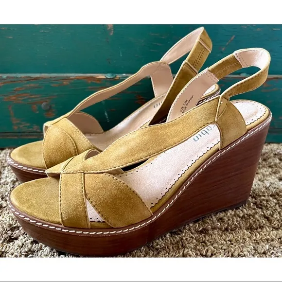 Anthropologie Farylrobin Casino Wedges Sandals 7.5