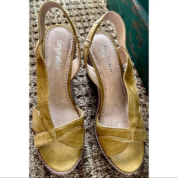 Anthropologie Farylrobin Casino Wedges Sandals 7.5