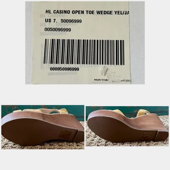 Anthropologie Farylrobin Casino Wedges Sandals 7.5