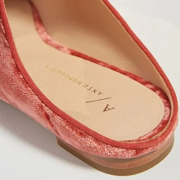 Anthropologie Livia Velvet Bow Flats