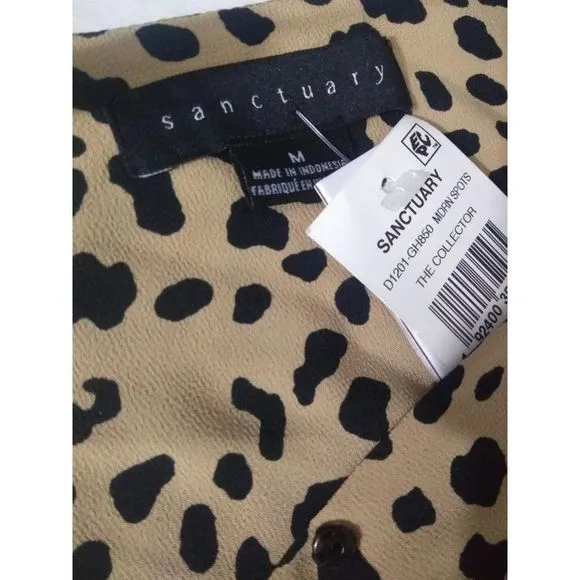 Anthropologie Sanctuary Wrap It Up Modern Leopard Sundress M