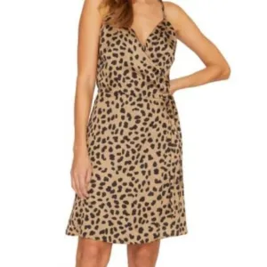 Anthropologie Sanctuary Wrap It Up Modern Leopard Sundress M