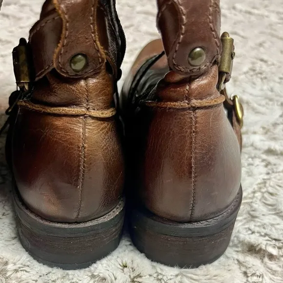Anthropologie Schuler &amp; Sons Philadelphia Leather Brown Tall Equestrian Boots