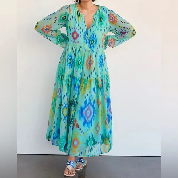 Anthropologie Serenade Maxi Dress Large