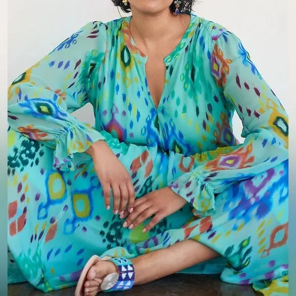 Anthropologie Serenade Maxi Dress Large
