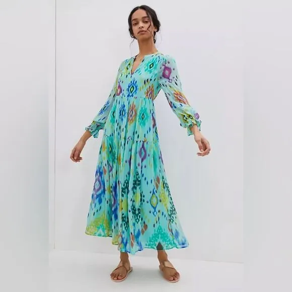 Anthropologie Serenade Maxi Dress Large