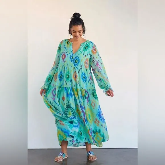 Anthropologie Serenade Maxi Dress Large