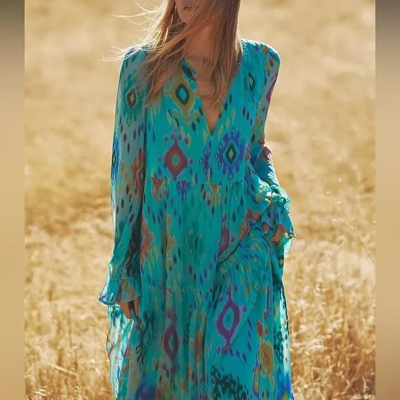 Anthropologie Serenade Maxi Dress Large