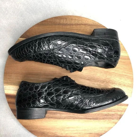 Antique‎ Edwin Clapp Alligator 3-Eyelet Split-Toe Norweger Collector Shoe, Derby