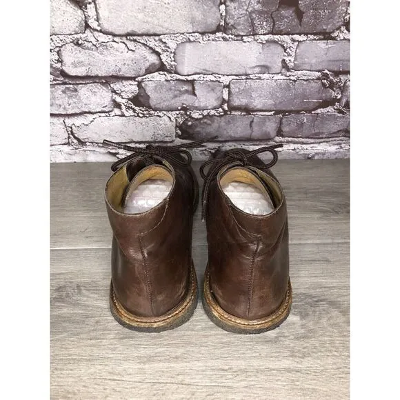 A.P.C Brown Leather Chukka Lace Up Ankle Boots Gum Soles Men Sz 42EU/9M US