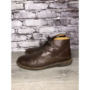 A.P.C Brown Leather Chukka Lace Up Ankle Boots Gum Soles Men Sz 42EU/9M US