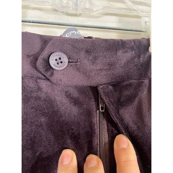 Appaman Pant Kid 14 Purple Velvet Straight Festive Christmas Holiday Santa Soft