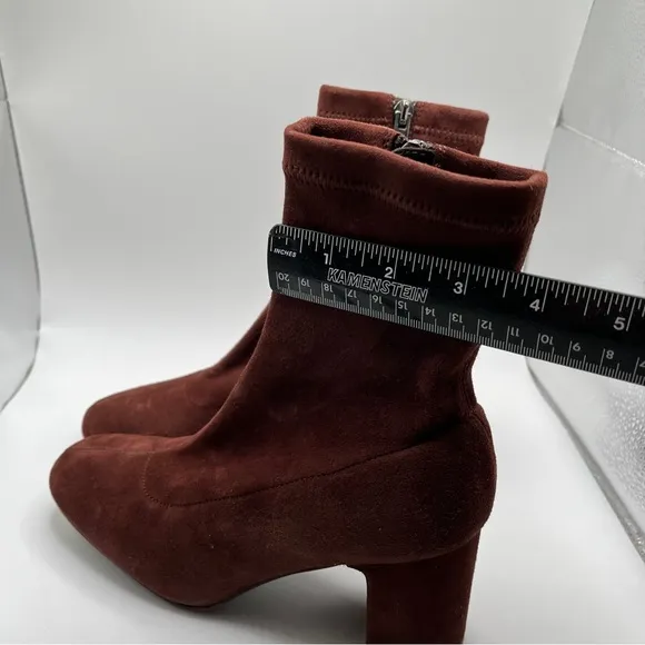 Aquatalia Brianna Boots  6M Suede Leather Bootie Heel Zip Weatherproof NWB 2404