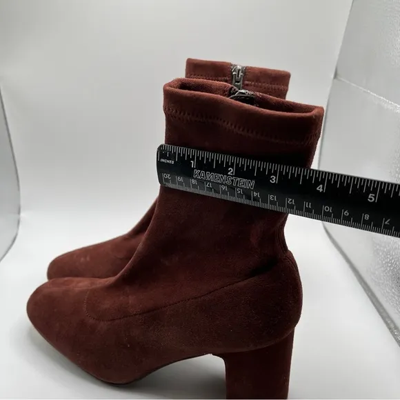 Aquatalia Brianna Boots  6M Suede Leather Bootie Heel Zip Weatherproof NWB 2404