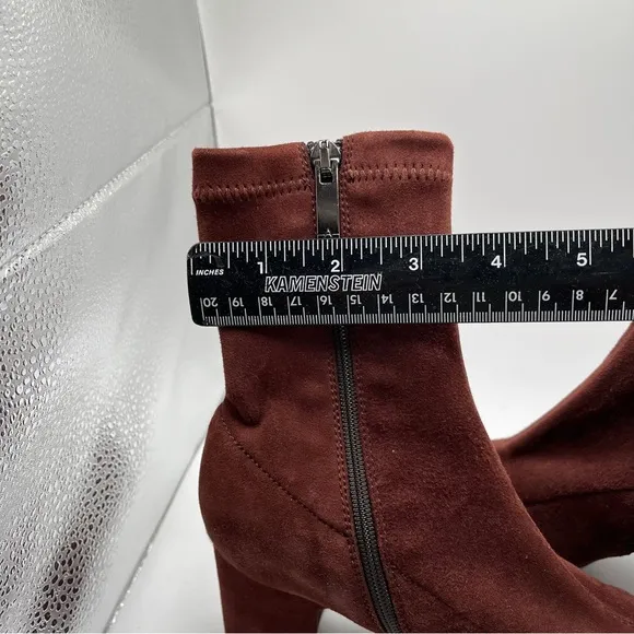 Aquatalia Brianna Boots  6M Suede Leather Bootie Heel Zip Weatherproof NWB 2404