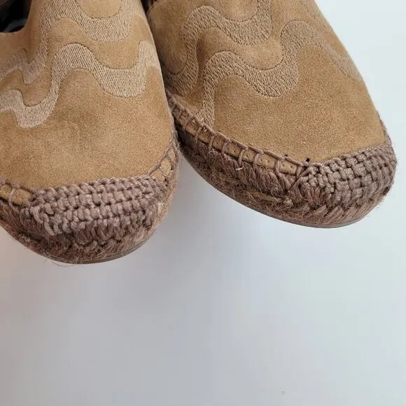 Aquatalia ISELA LEATHER SLIP-ON ESPADRILLE IN TAN 6