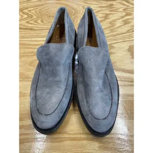 Aquatalia Kelsey Loafer Women's 8.5 Gray Suede Low Closed Toe Comfort Flats S43
