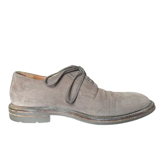 Aquatalia Men's Suede Leather Oxford Derby Taupe Brown Dress Shoes Size 11