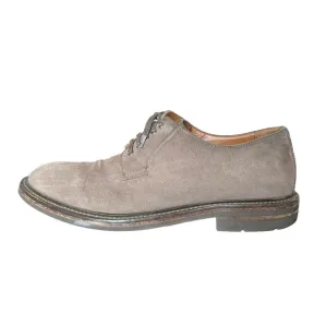 Aquatalia Men's Suede Leather Oxford Derby Taupe Brown Dress Shoes Size 11