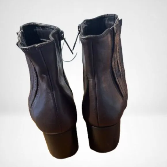 Aquatalia Naiya Ankle Bootie Boots  Sz 8.5 Brown  $495