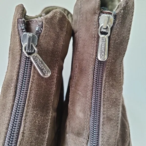 Aquatalia Suede Brown Ankle Boots