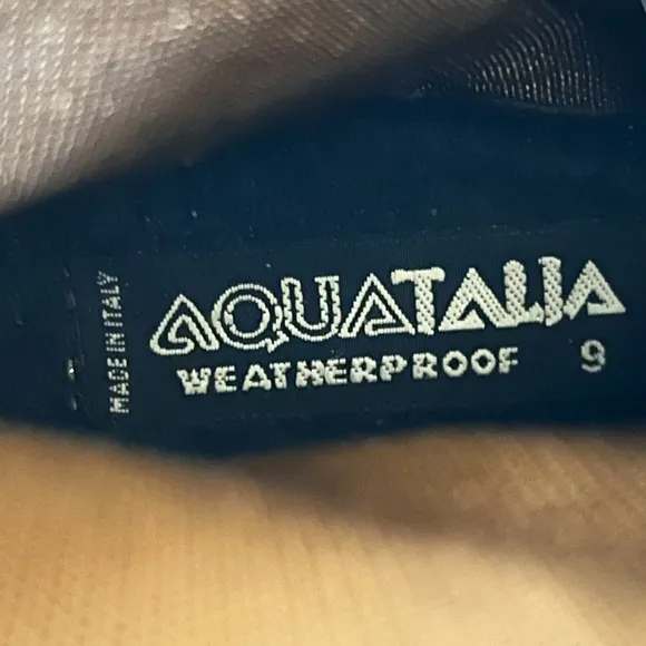 Aquatalia Weatherproof Ankle Boots In Black Leather Size 9