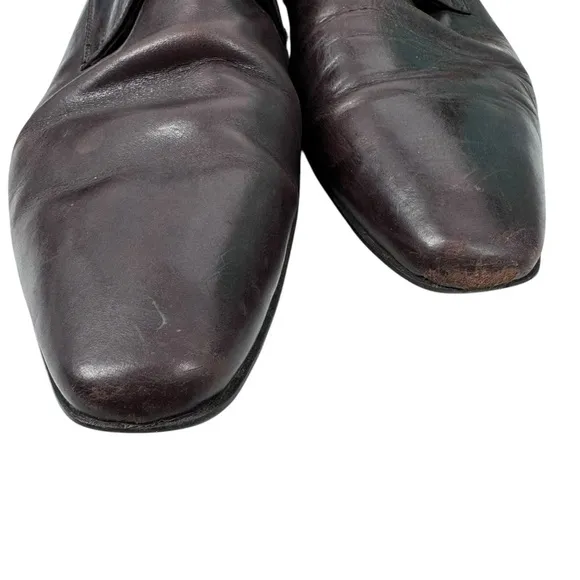 Aquatalio Oxford Derby in oxblood color.  Size 45. Pointed toe