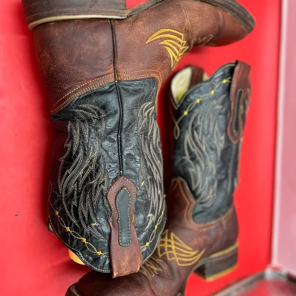 Arango Mexican leather men 9 cowboy boots