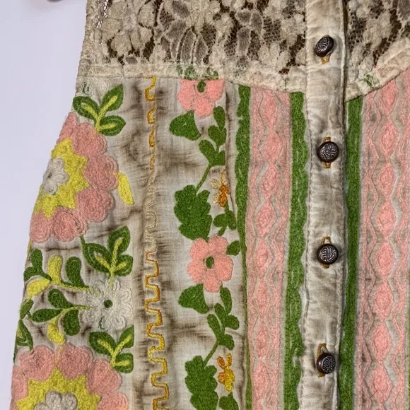 Aratta Embroidered Mini Sleeveless Shift Dress