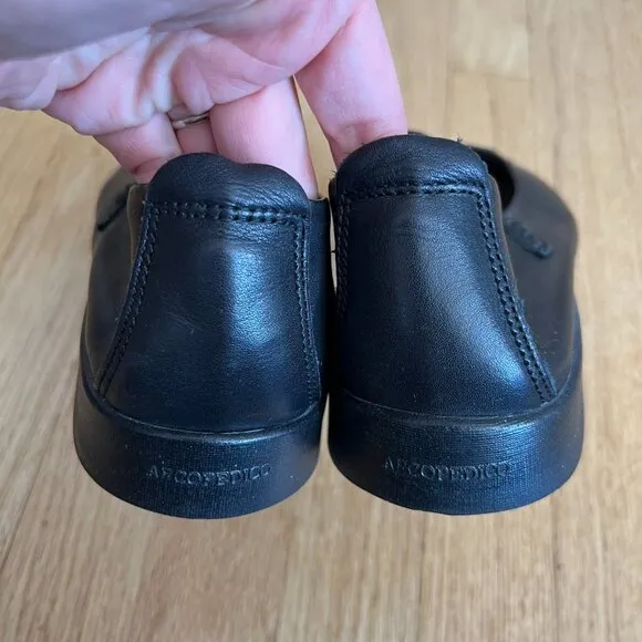 Arcopedico Black Leather Mary Jane Comfort Flats Women's Size 40