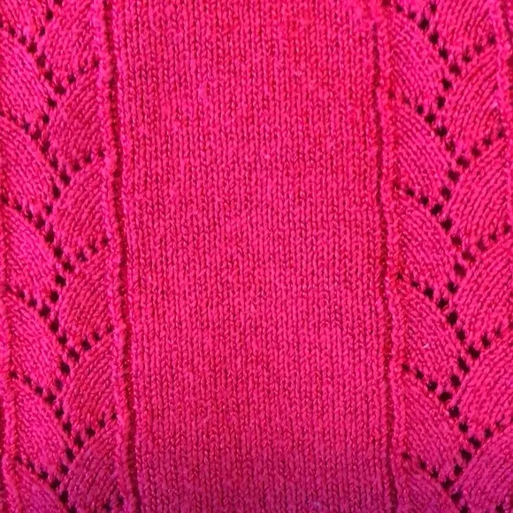 Arden B Red boat neck sweater dress with ruffle hem on sleeves &amp; hem Size Small