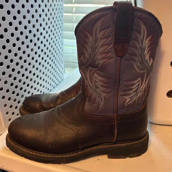 Ariat 10.5 steel toe cowboy work boots