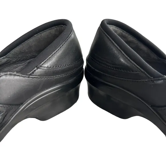 Ariat | Black Slip On Leather Clogs Wedge Shoes Size 7.5