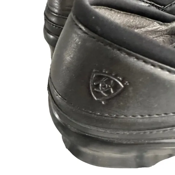 Ariat | Black Slip On Leather Clogs Wedge Shoes Size 7.5